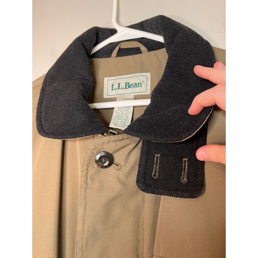 LL Bean Cashmere Wool Blanket Lined Thinsulate Chore Barn Work Utility Jacket L - Picture 4 of 7